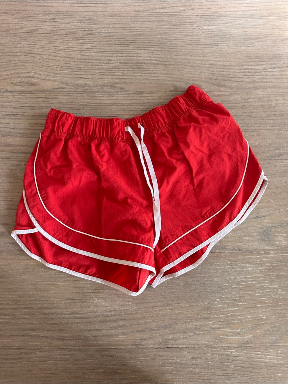 Old Navy Mid Rise Woven Run Shorts Red White Size Small